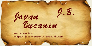 Jovan Bučanin vizit kartica